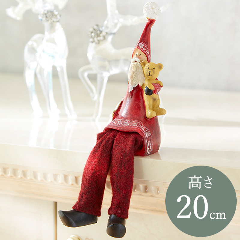 トールハットサンタ S 高さ20cm Tall Hat Santa(Snow Pttern Red)S