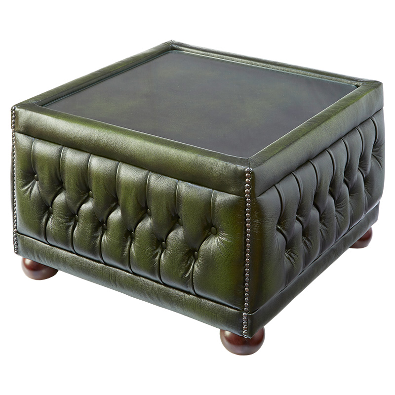【OLD TIMES/オールドタイムス】 テーブル Bradbury Pouffe Table / Antique Green(チェスターフィールド)
