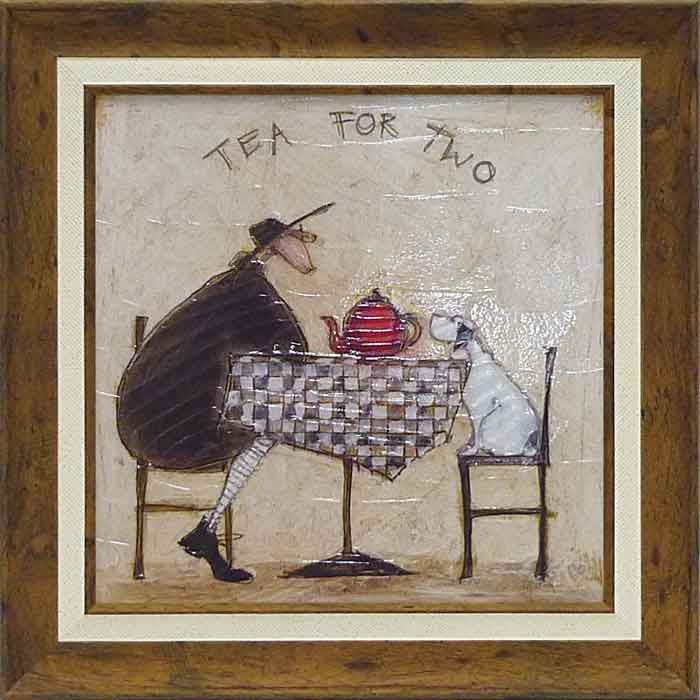 額絵 サム トフト 「２人でお茶」　幅39cm