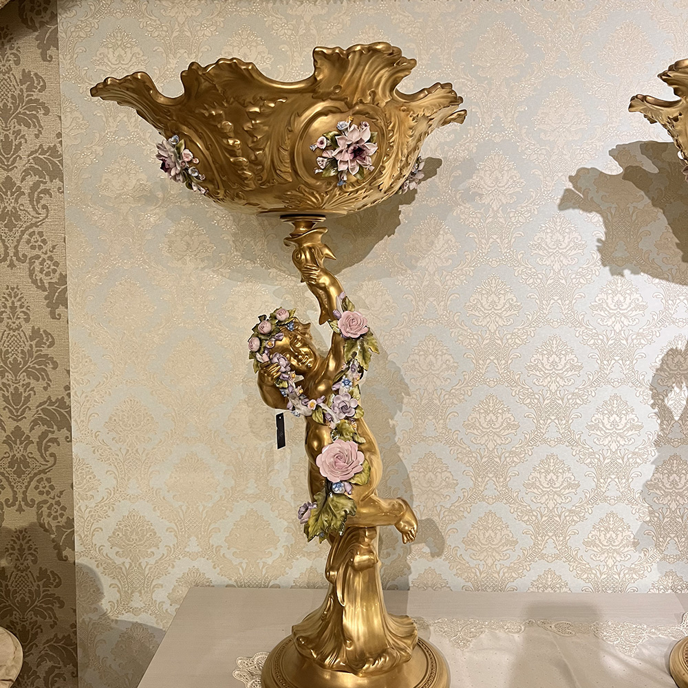 【VILLARI】 天使ｺﾝﾎﾟｰﾄLEFT ANTIQ GOLD-COLOURED FLOWER 0002397-603 神戸本店にて展示販売中