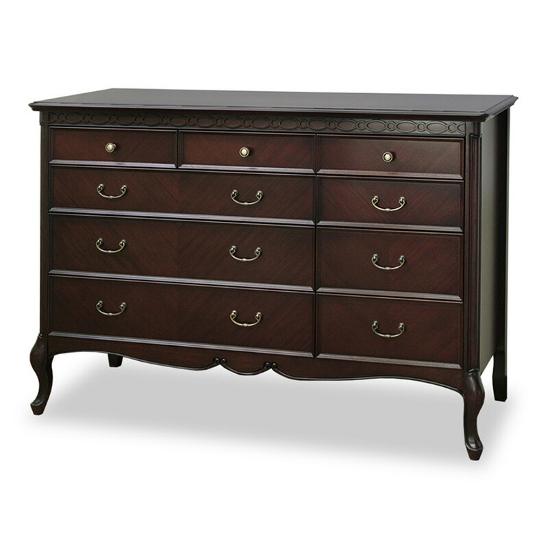 フルールDM チェスト ダークブラウン 幅120cm