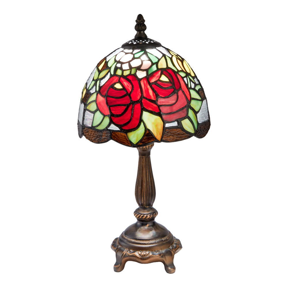 ステンドランプ クラシックローズ 口金E17 28001