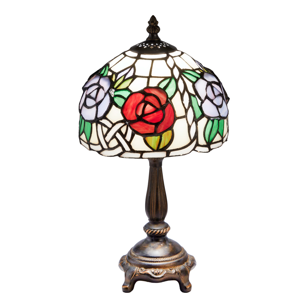 ステンドランプ 立体の薔薇 口金E17 28002