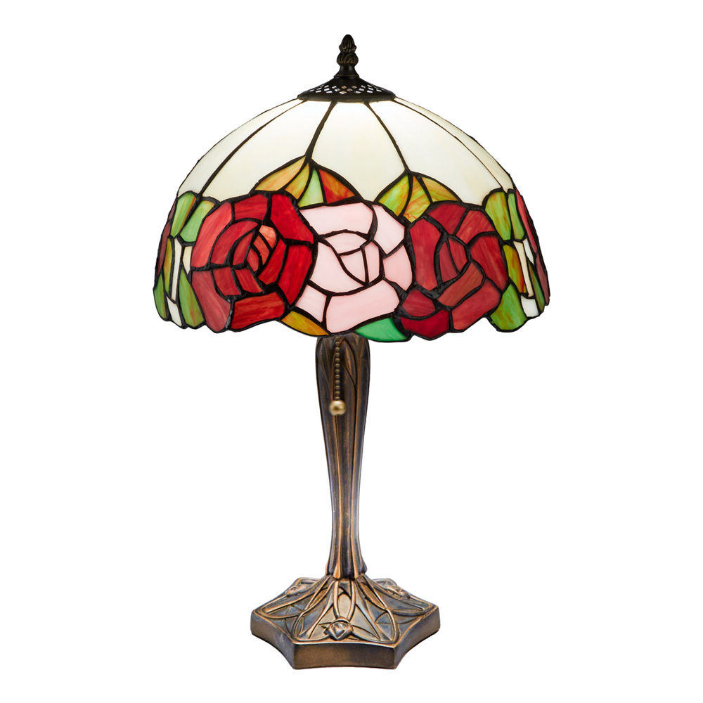 ステンドランプ 薔薇 口金E26 28012