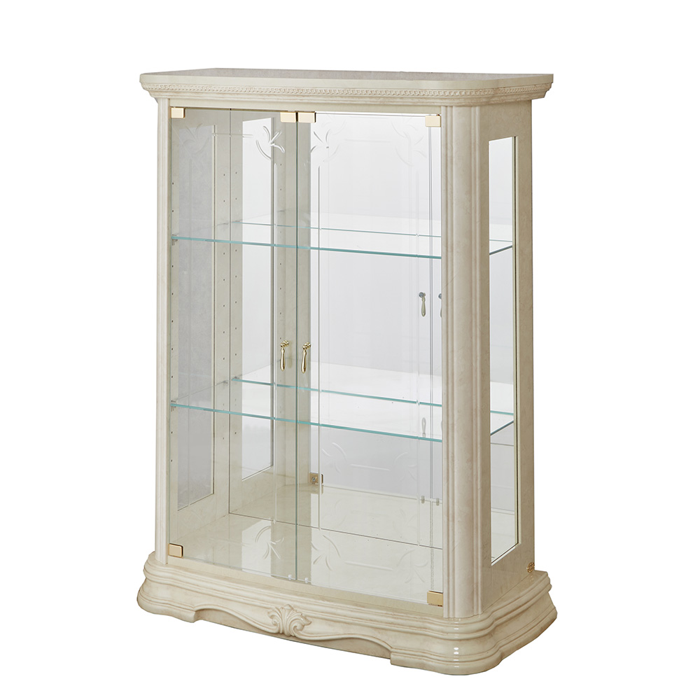 【Saltarelli/サルタレッリ】アマルフィ 2ドアグラスキャビネット アイボリー