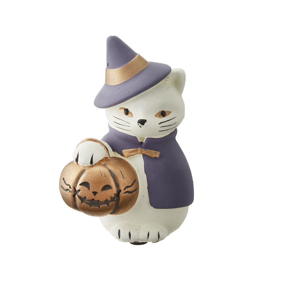 ハロウィン オーナメント ねこ魔女 高さ13cm