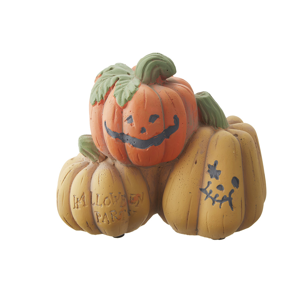ハロウィン オーナメント ジャックオーランタン トリプル 高さ12cm