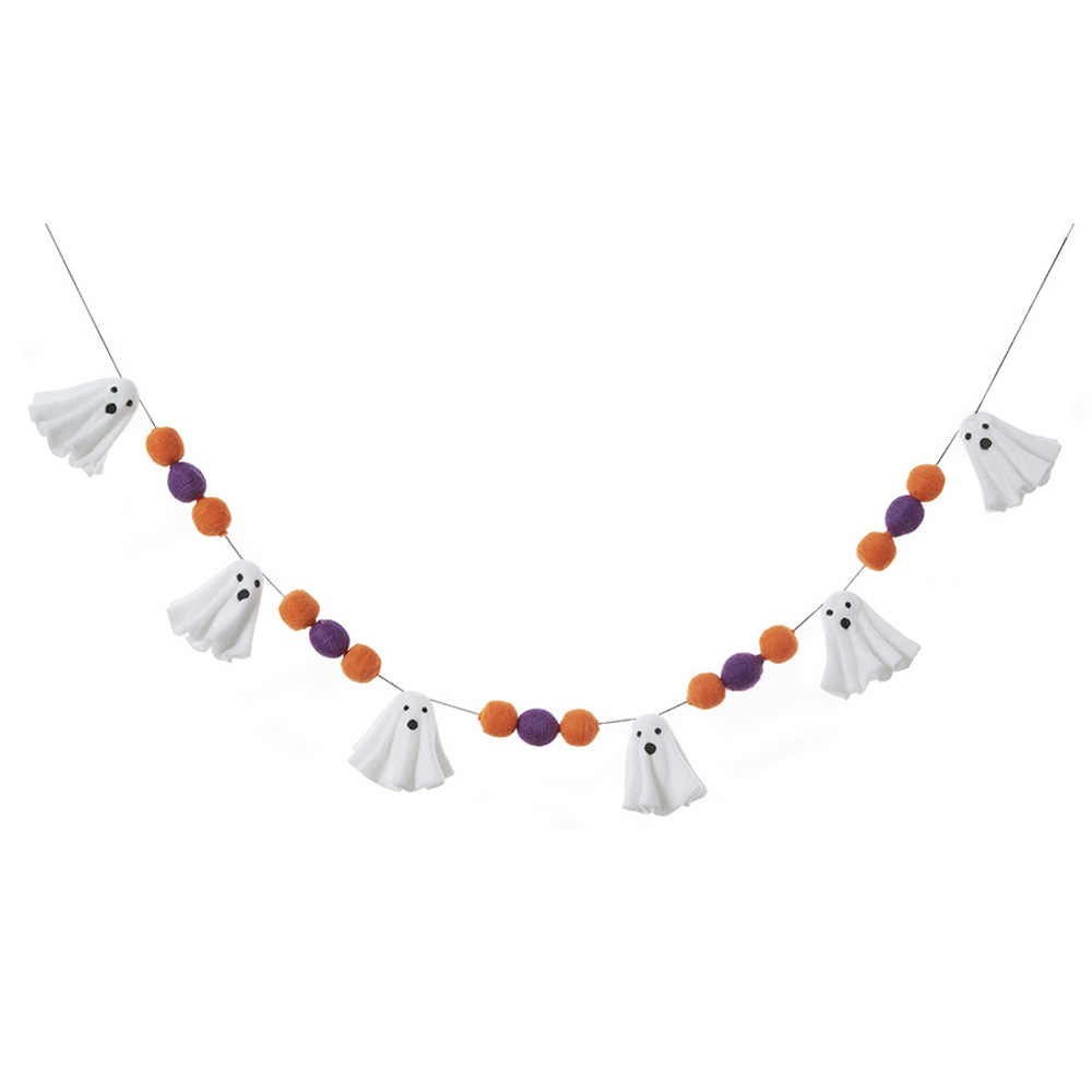 ハロウィン フェルト ゴースト ガーランド 幅18.5cm