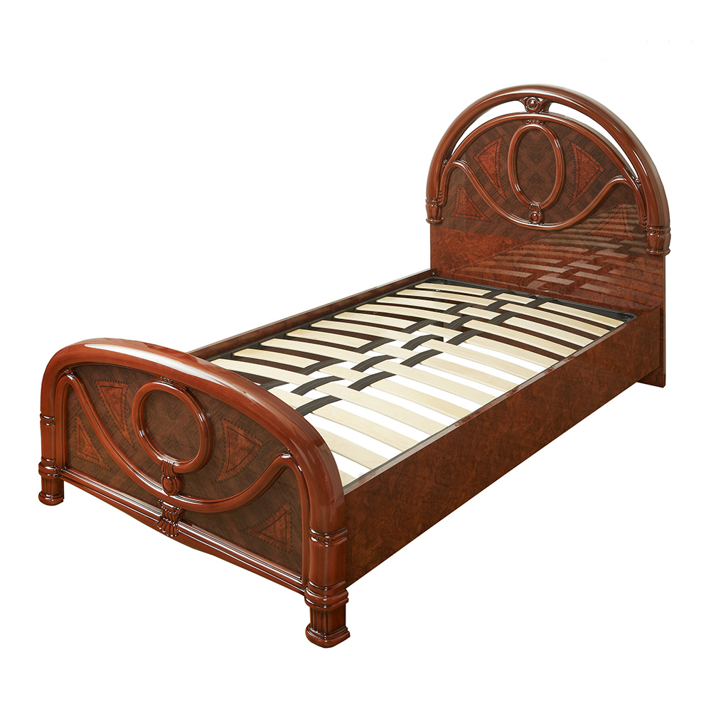 【Saltarelli/サルタレッリ】フローレンス シングルベッド ウォールナット ※マットレス別