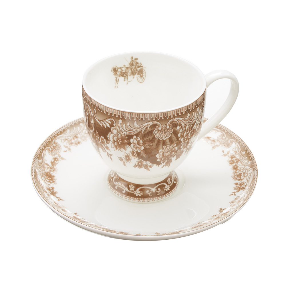 【ROYALARDEN/ロイヤルアーデン】ボーンチャイナ カップ＆ソーサー 250ml 39498 ※電子レンジ対応