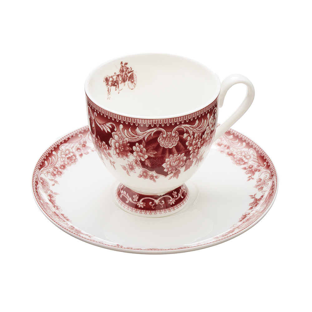 【ROYALARDEN/ロイヤルアーデン】ボーンチャイナ カップ＆ソーサー 250ml 39499 ※電子レンジ対応