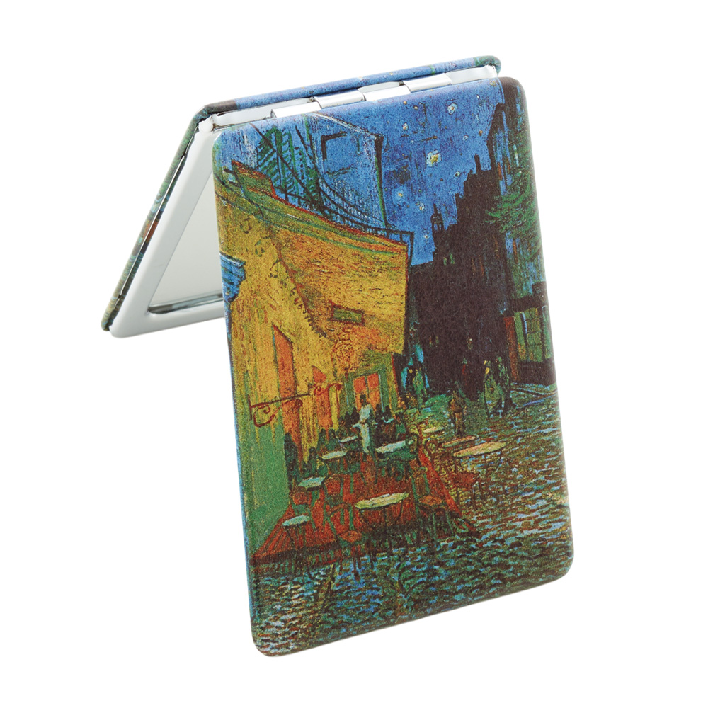 コンパクトミラー レクタングル 名画シリーズ 夜のカフェテラス / 73651