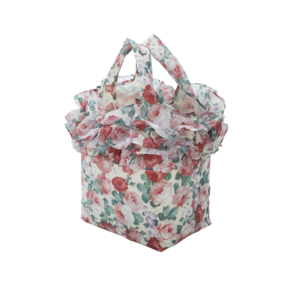 かわいいフリル付きエコバッグ  プリンスローズ 75011