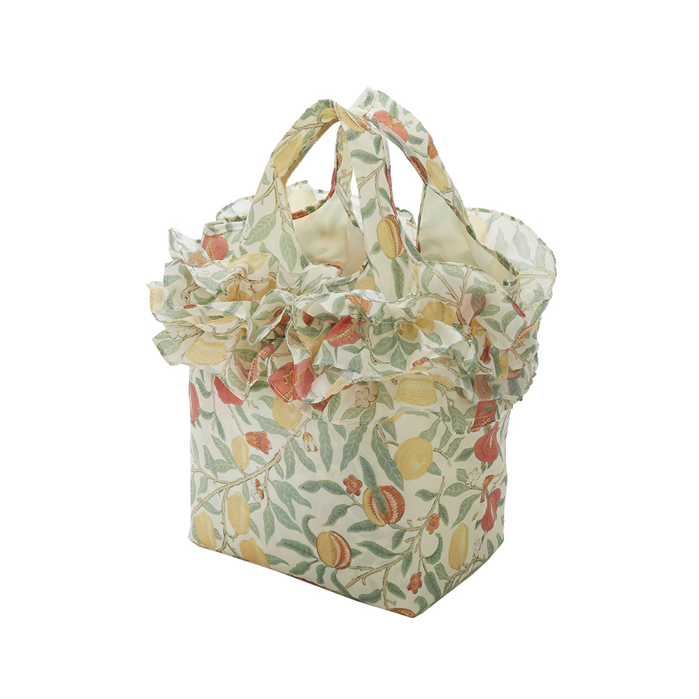かわいいフリル付きエコバッグ  レモン&ザクロ 75013