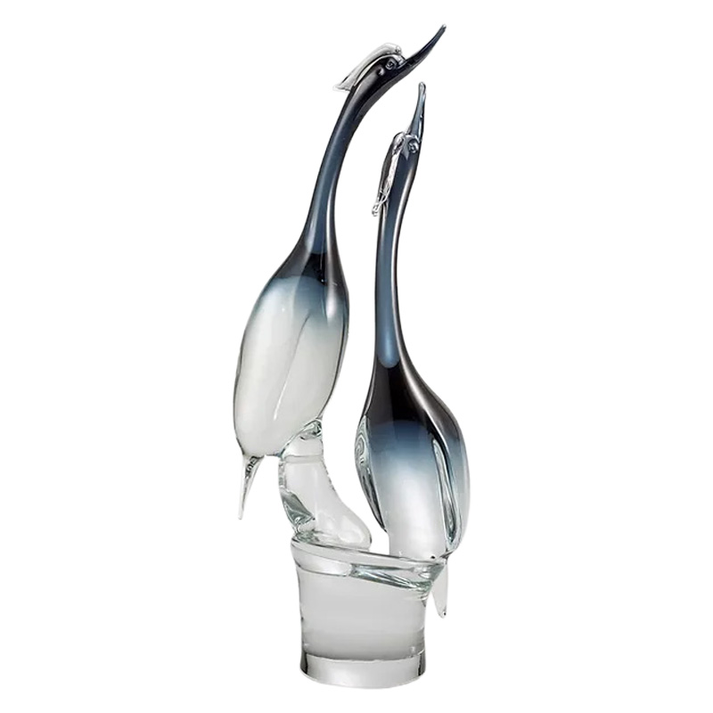 イタリア製 ザネッティ オーロラ トキ(クリスタル台座付) AZ53 / Zanetti Murano