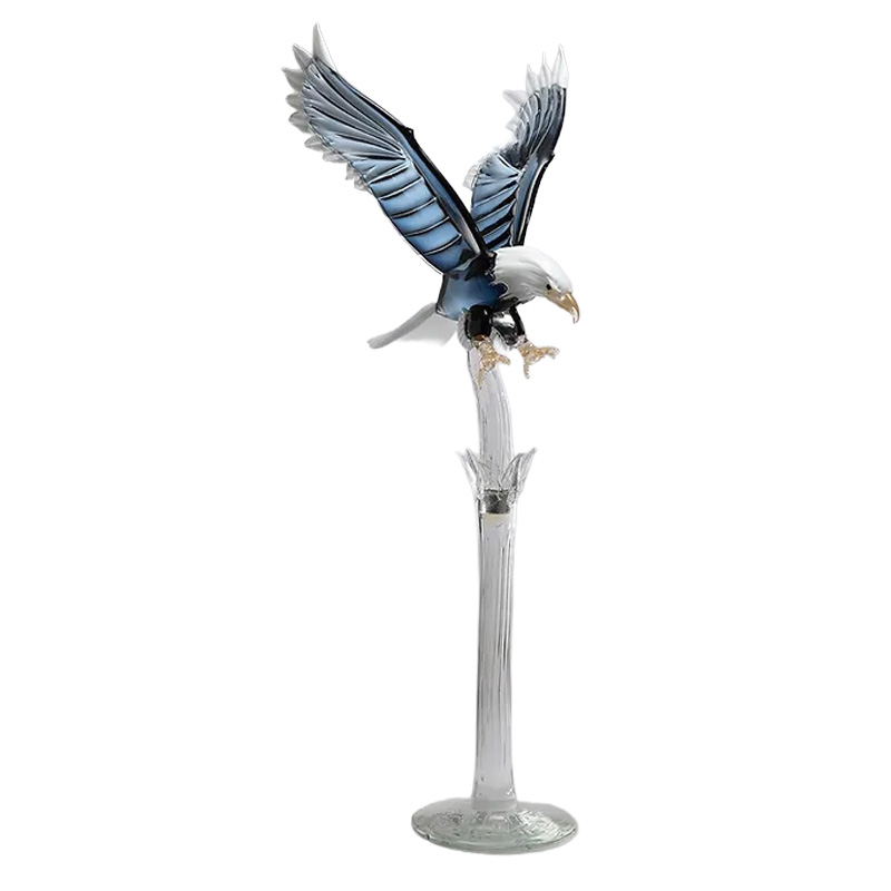 イタリア製 ザネッティ 巨大ワシ(翼を広げ木に止まる) AZ55 / Zanetti Murano