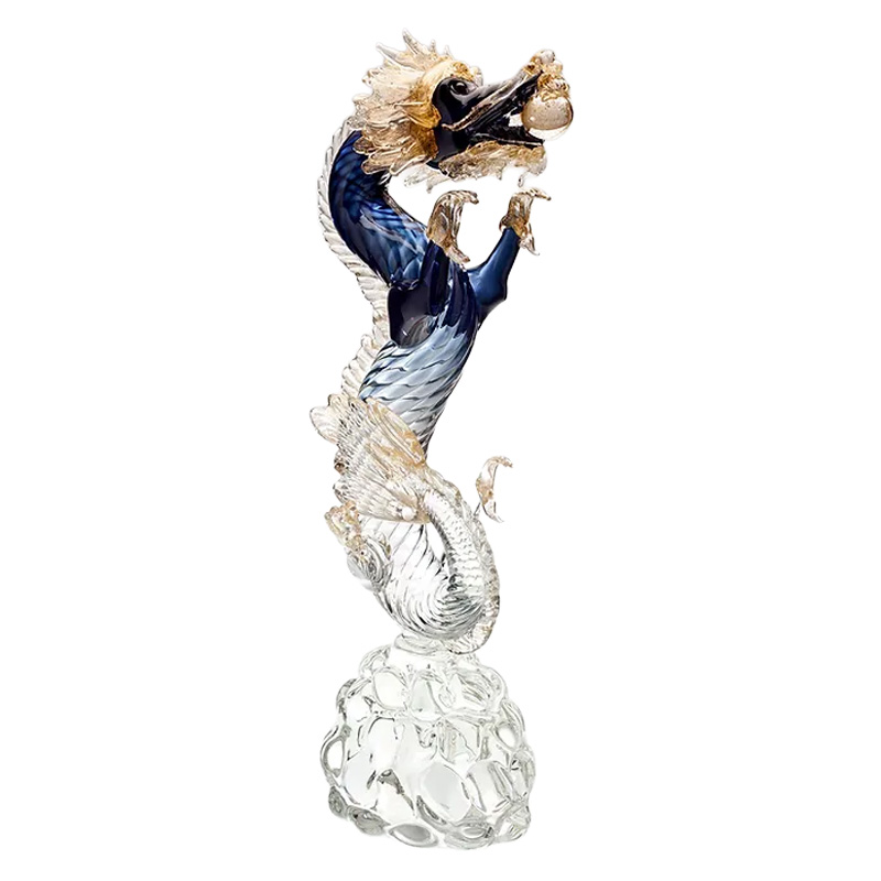 イタリア製 ザネッティ オーロラ ドラゴン(台座付) AZ66-NB / Zanetti Murano