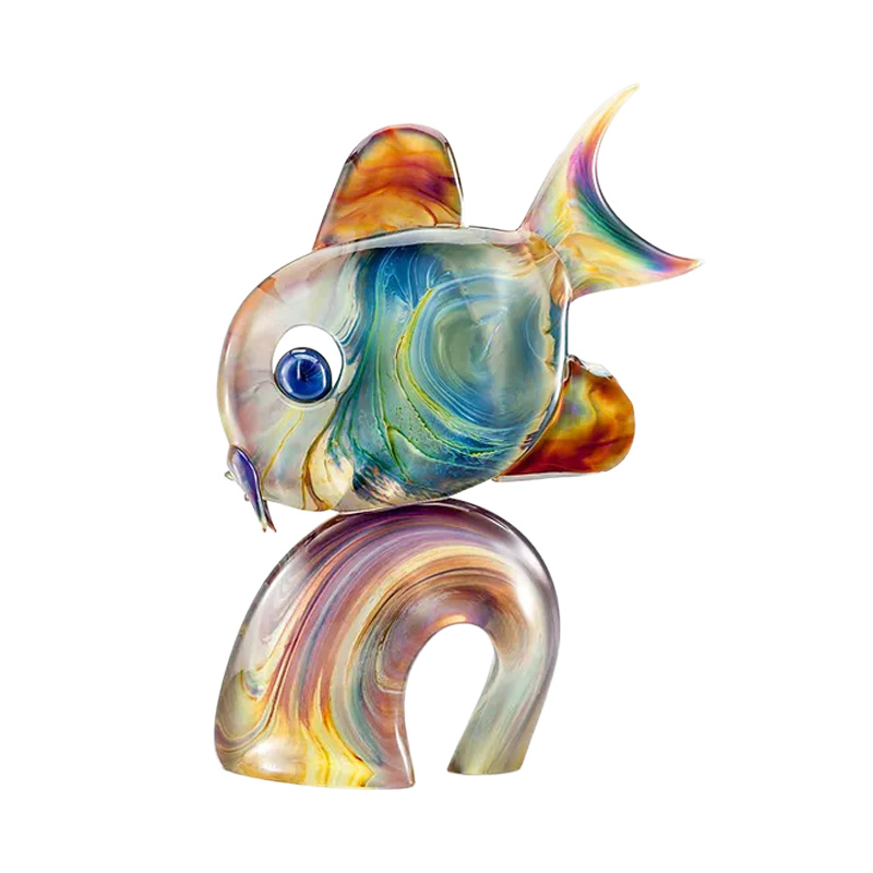 イタリア製 ザネッティ カルチェドーニオ ナマズ像 ZM4017 / Zanetti Murano