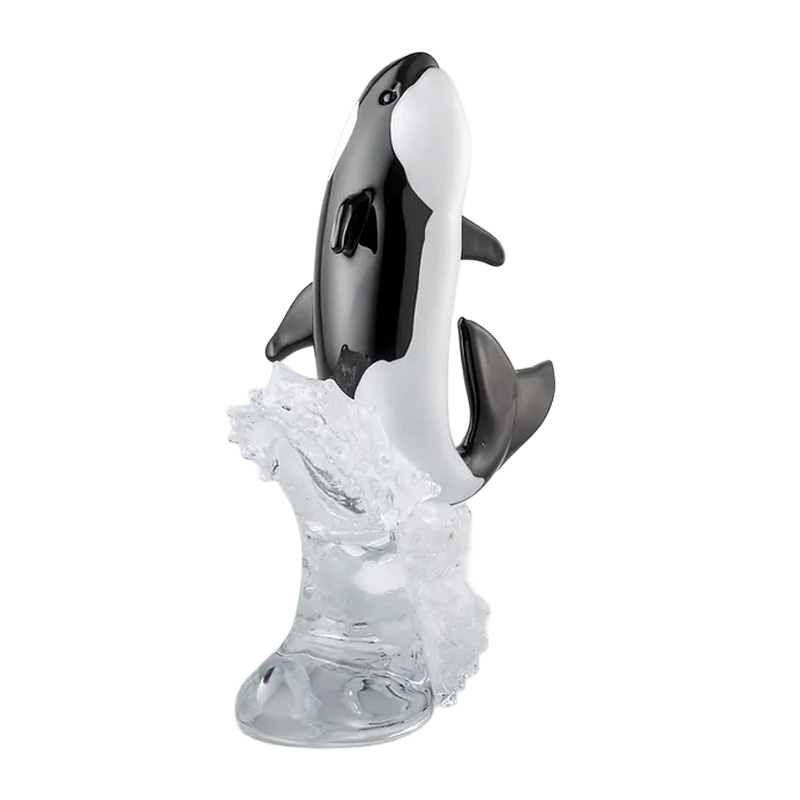 イタリア製 ザネッティ 跳ねるシャチ像 ZM4020 / Zanetti Murano