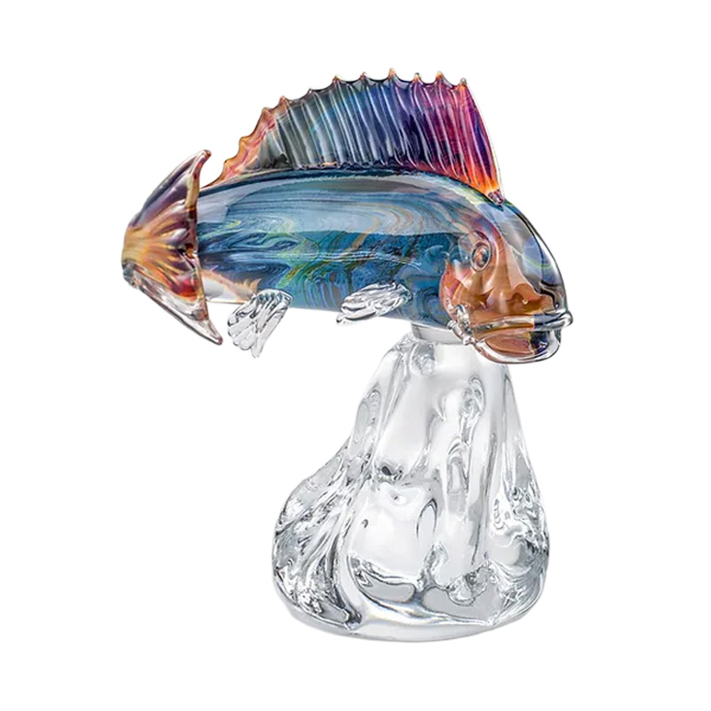 イタリア製 ザネッティ カルチェドーニオ カサゴ(クリスタル台座) ZV1145-G / Zanetti Murano