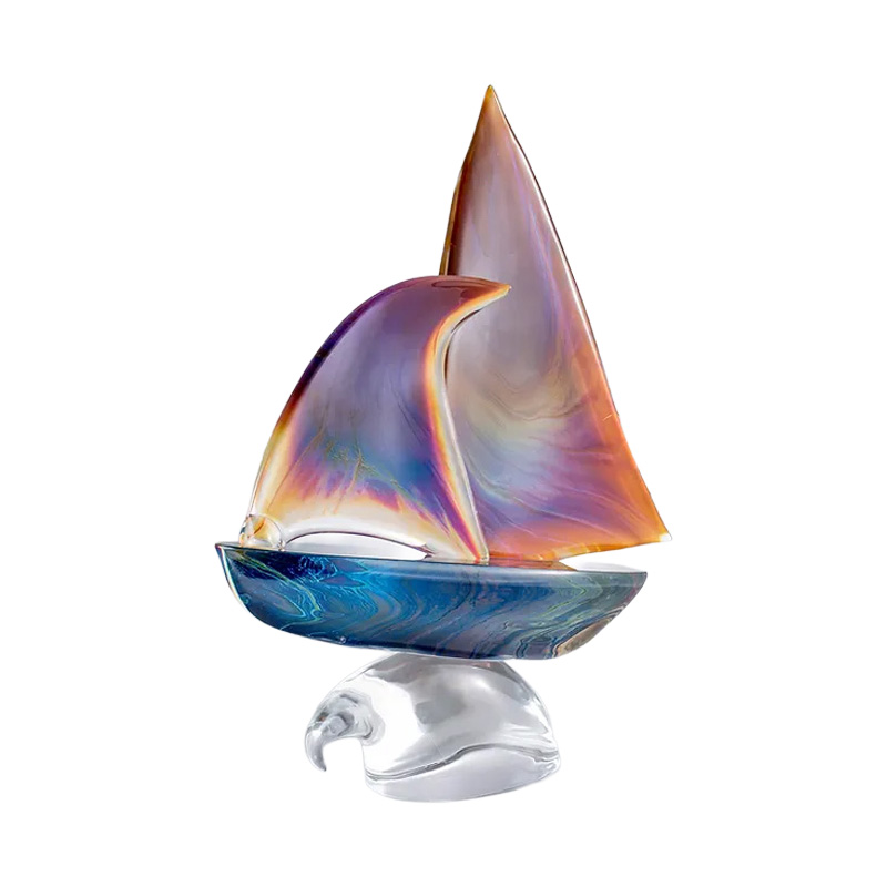 イタリア製 ザネッティ カルチェドーニオ クラシック帆船像 ZV1223 / Zanetti Murano