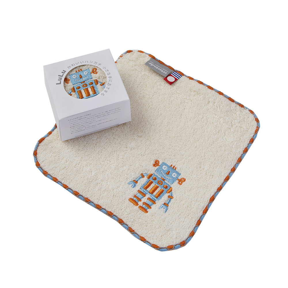 LuLu かわいいハンカチ 16×16cm ロボット