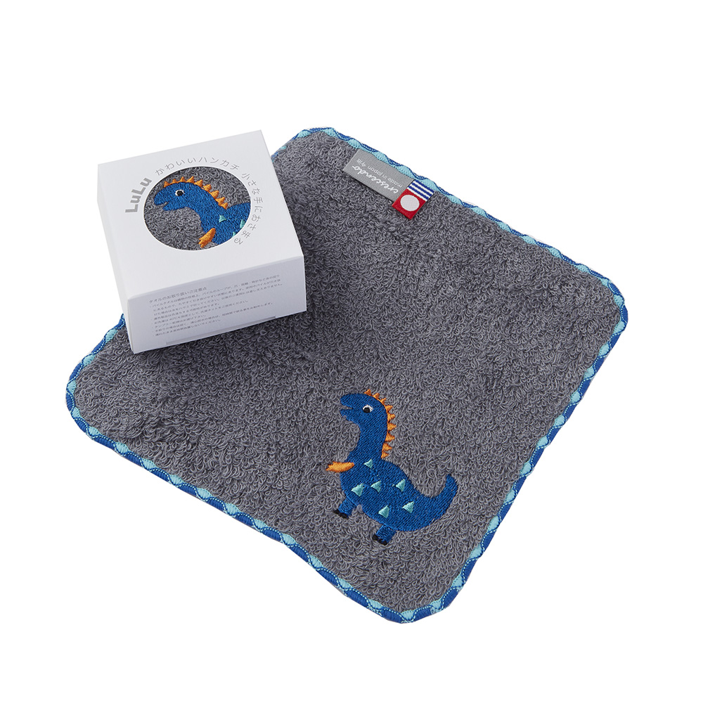 LuLu かわいいハンカチ 16×16cm きょうりゅう