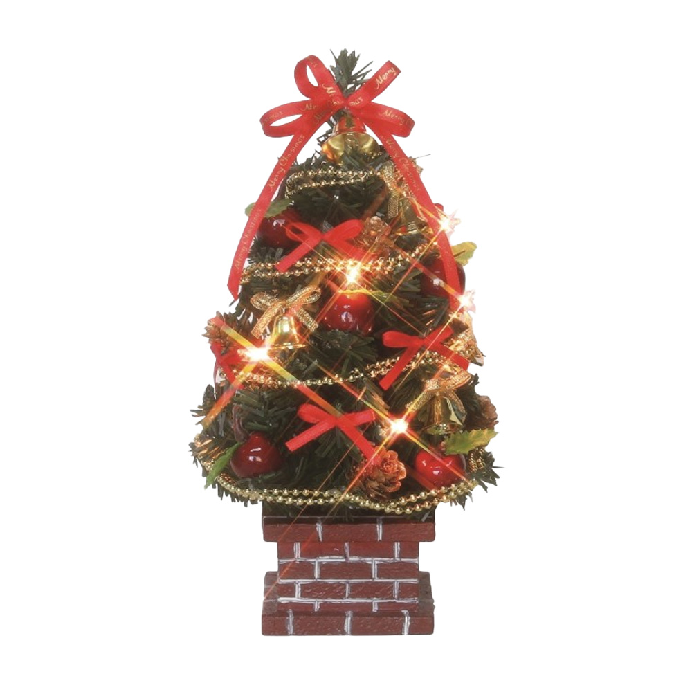 クリスマス デコレーションツリー ブリックアップル 高さ21cm