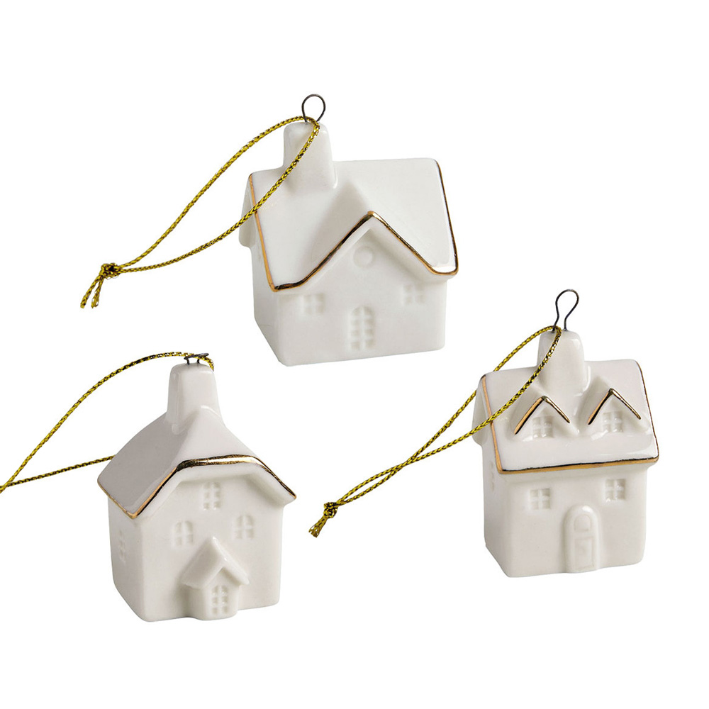 マチルドエム オーナメント 3個セット 白い家
