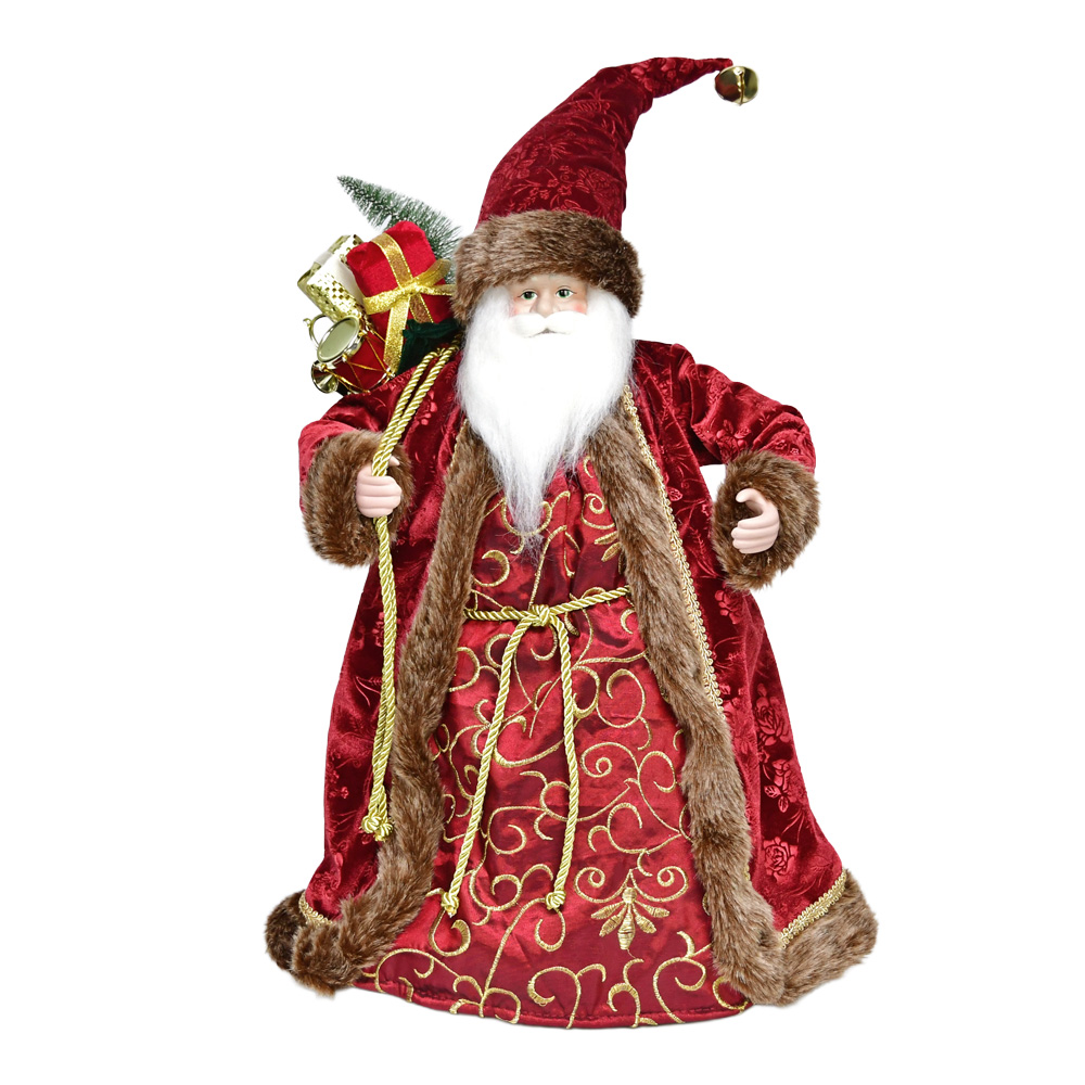 クリスマス ツリートップサンタクロース バーガンディ 高さ50cm / ハルモニア