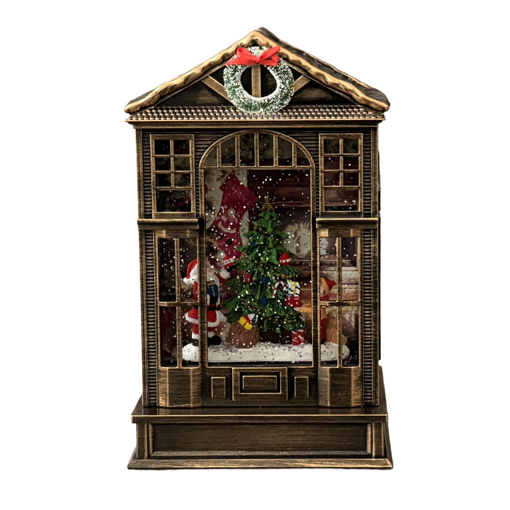 スノーイング ライト クリスマスハウス ミュージック付き 高さ25.8cm