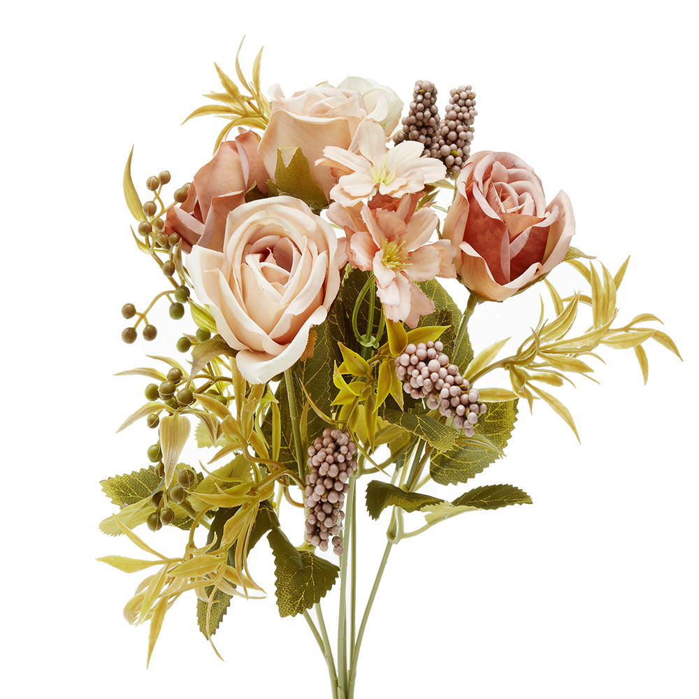 アーティフィシャルフラワー ローズブッシュ / 07011