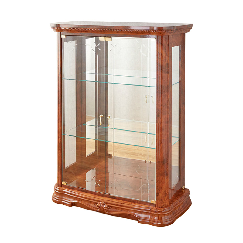 【Saltarelli/サルタレッリ】アマルフィ 2ドアグラスキャビネット ウォールナット