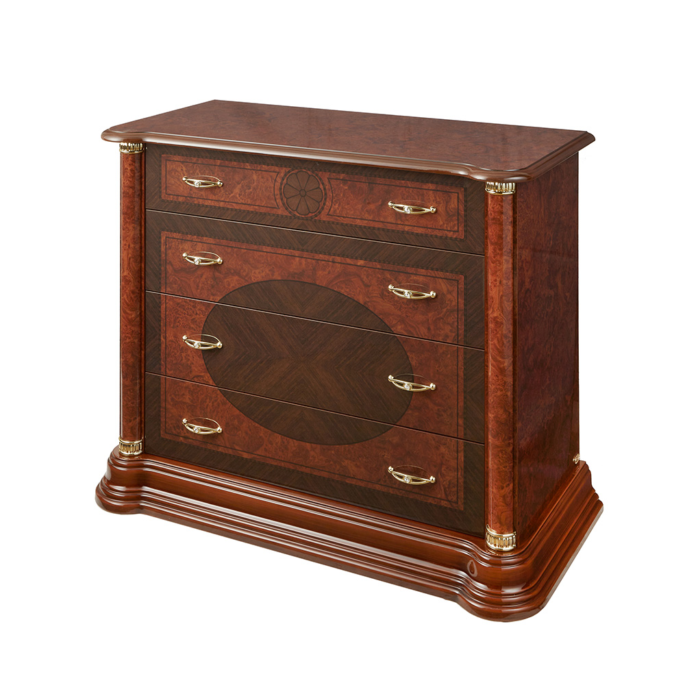 【Saltarelli/サルタレッリ】フローレンス 4段チェスト ウォールナット