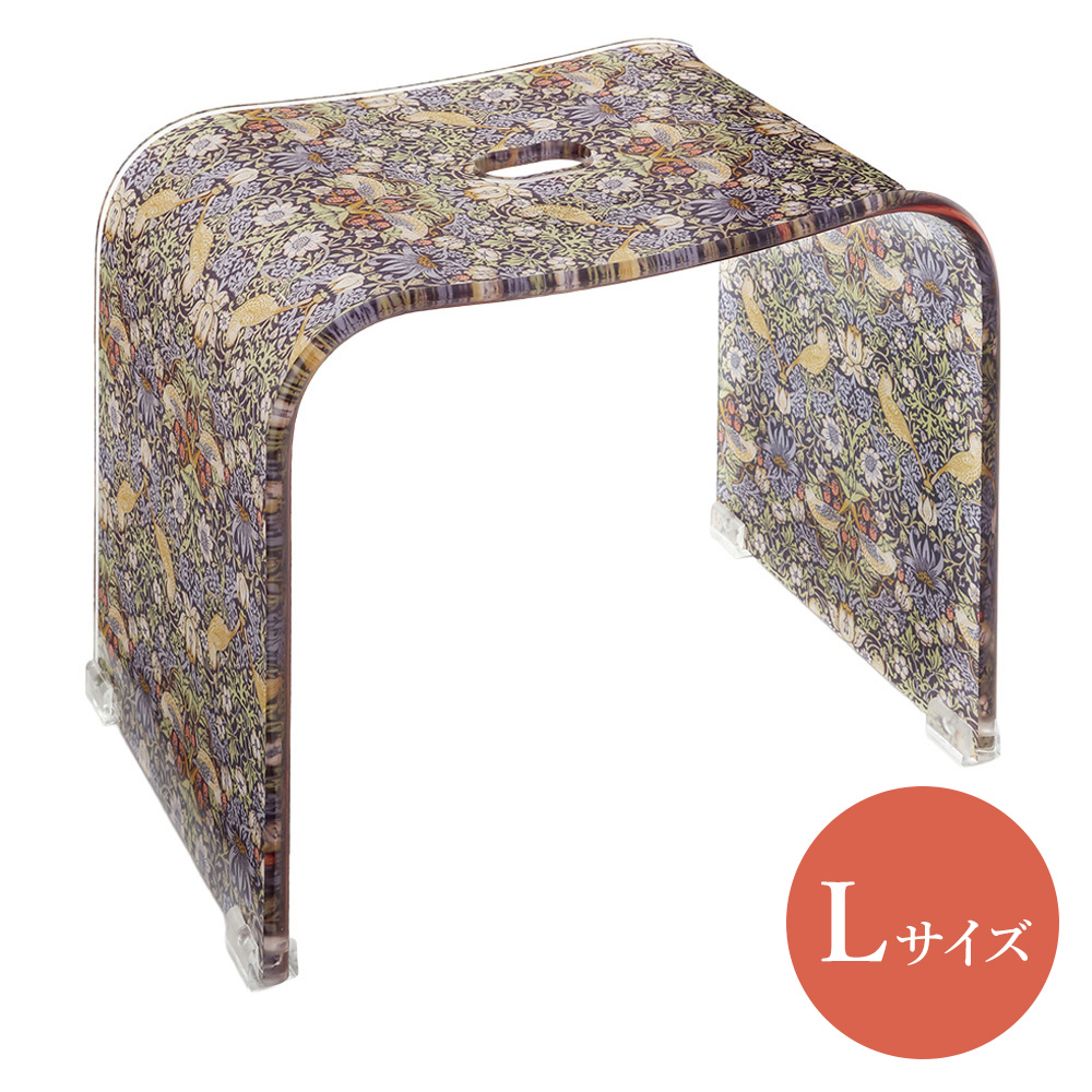 アクリル バスチェア L バード＆ストロベリー