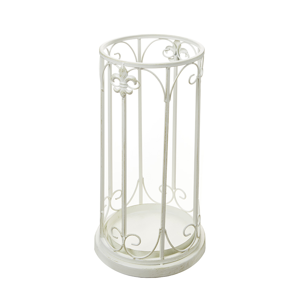 アイアン 傘立て ホワイト 直径25cm 71949