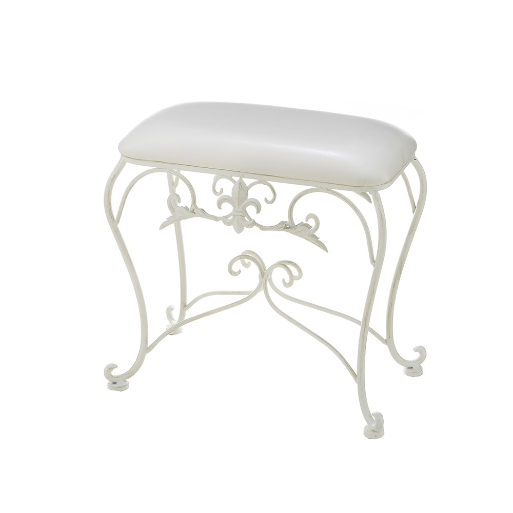 アイアン スツール ホワイト 幅47cm 71953