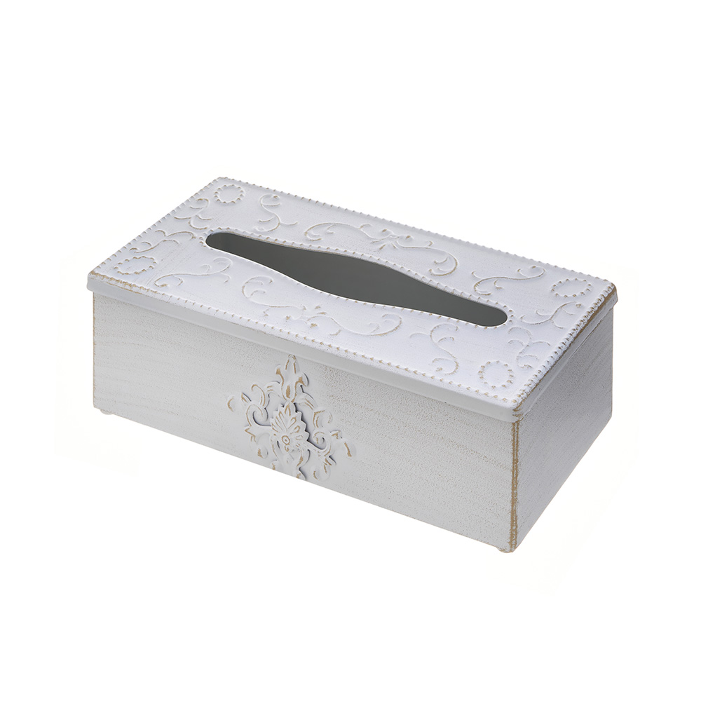 アイアン ティッシュケース ホワイト 71964