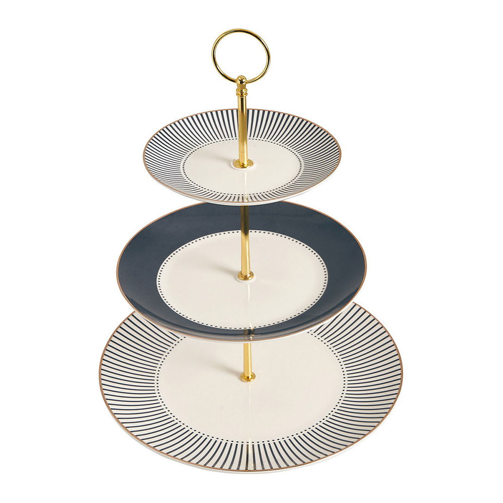 マチルドエム 3段コンポート ブラック 高さ36cm