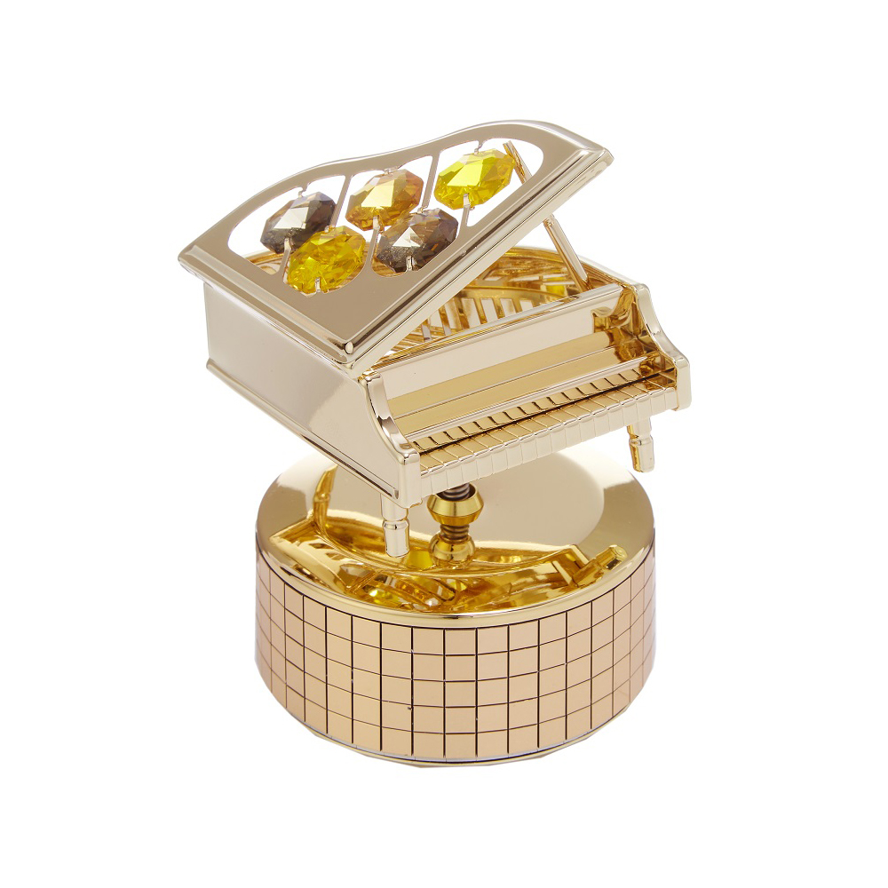 クリスタルオーナメント ピアノ オルゴール 01729