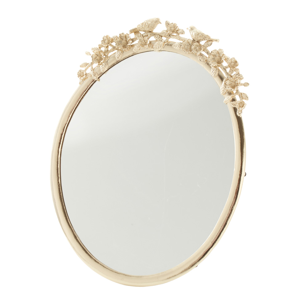 メタルスタンドミラー ゴールド 高さ29cm 08242