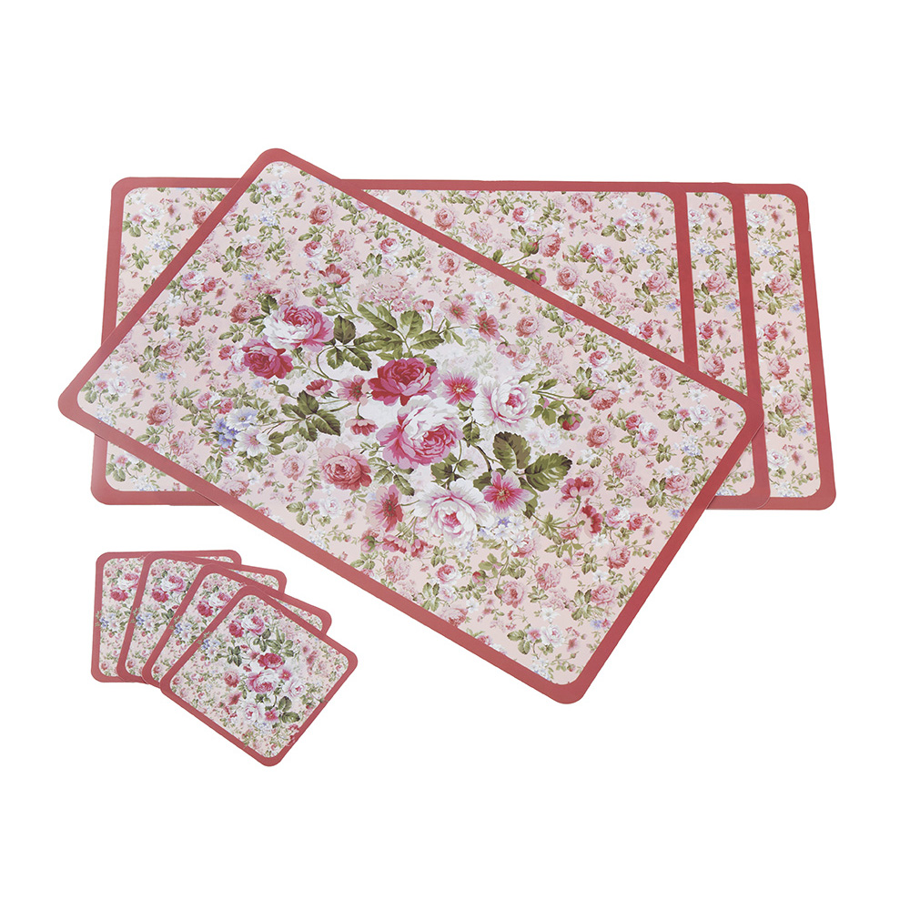 ランチョンマット&コースター4Pセット サンローズ 23138