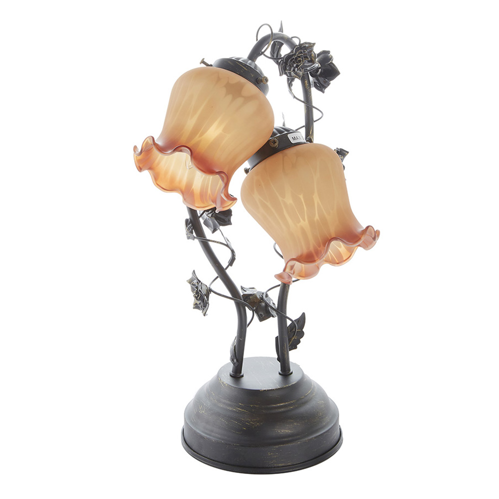 タッチランプ リリー レッド 2灯 高さ43cm 29594