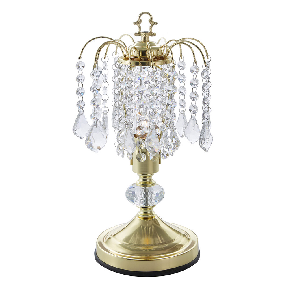 タッチランプ 卓上シャンデリア ゴールド 高さ38cm 29601