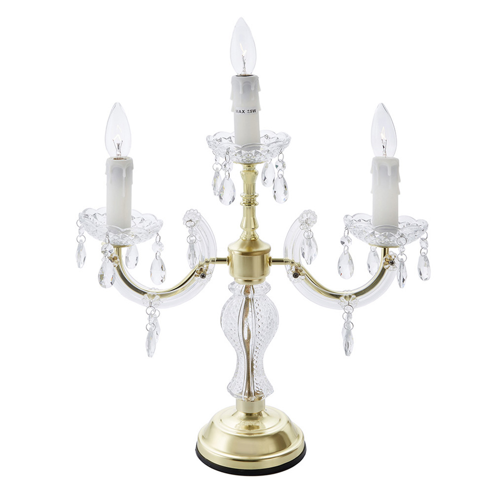 タッチランプ キャンドル型 ゴールド 3灯 高さ55cm 29602