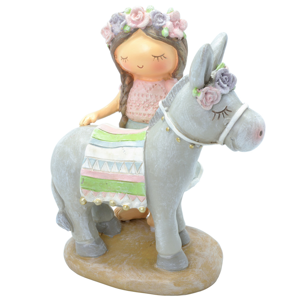 オーナメント ガール&ホース 64444