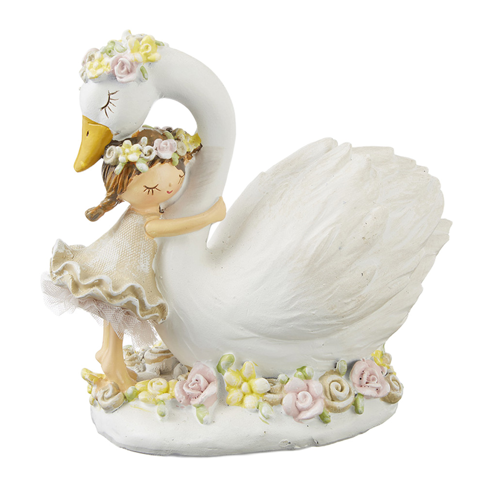 オーナメント ガール＆スワン 64476