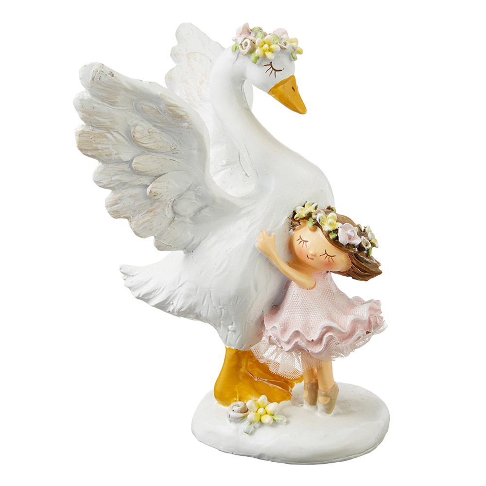 オーナメント ガール＆スワン 64477