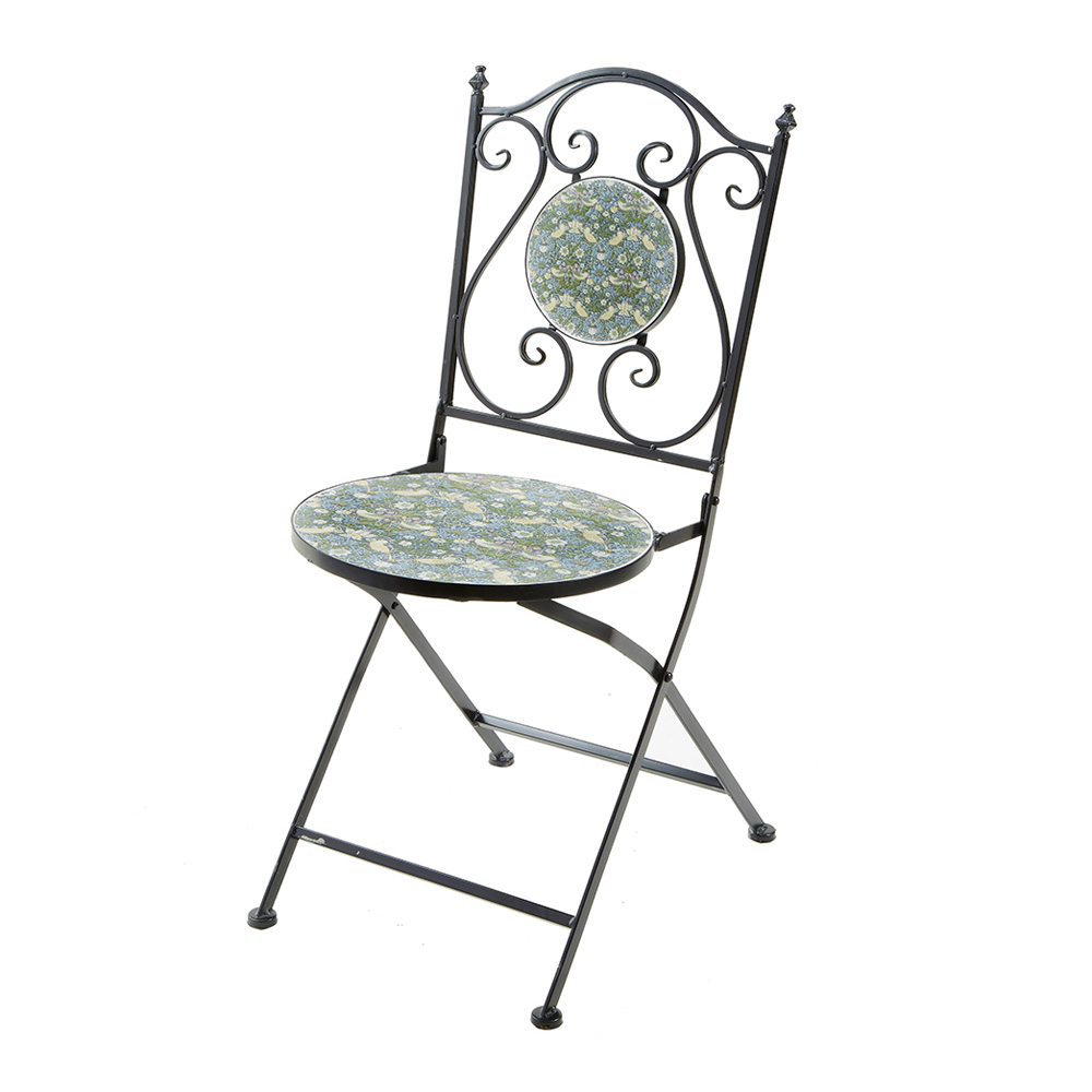 アイアン ガーデンチェア 幅39cm バード&ストロベリー 71885