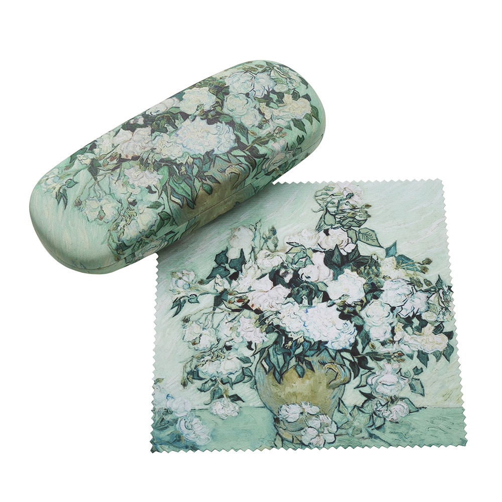 【ROYALARDEN/ロイヤルアーデン】メガネケース (メガネ拭き付き) バラのある花瓶 74027